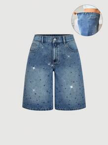 Bedazzled Jorts  | SHEIN