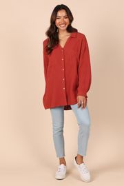 Bobby Button Down Top - Rust | Petal & Pup (US)