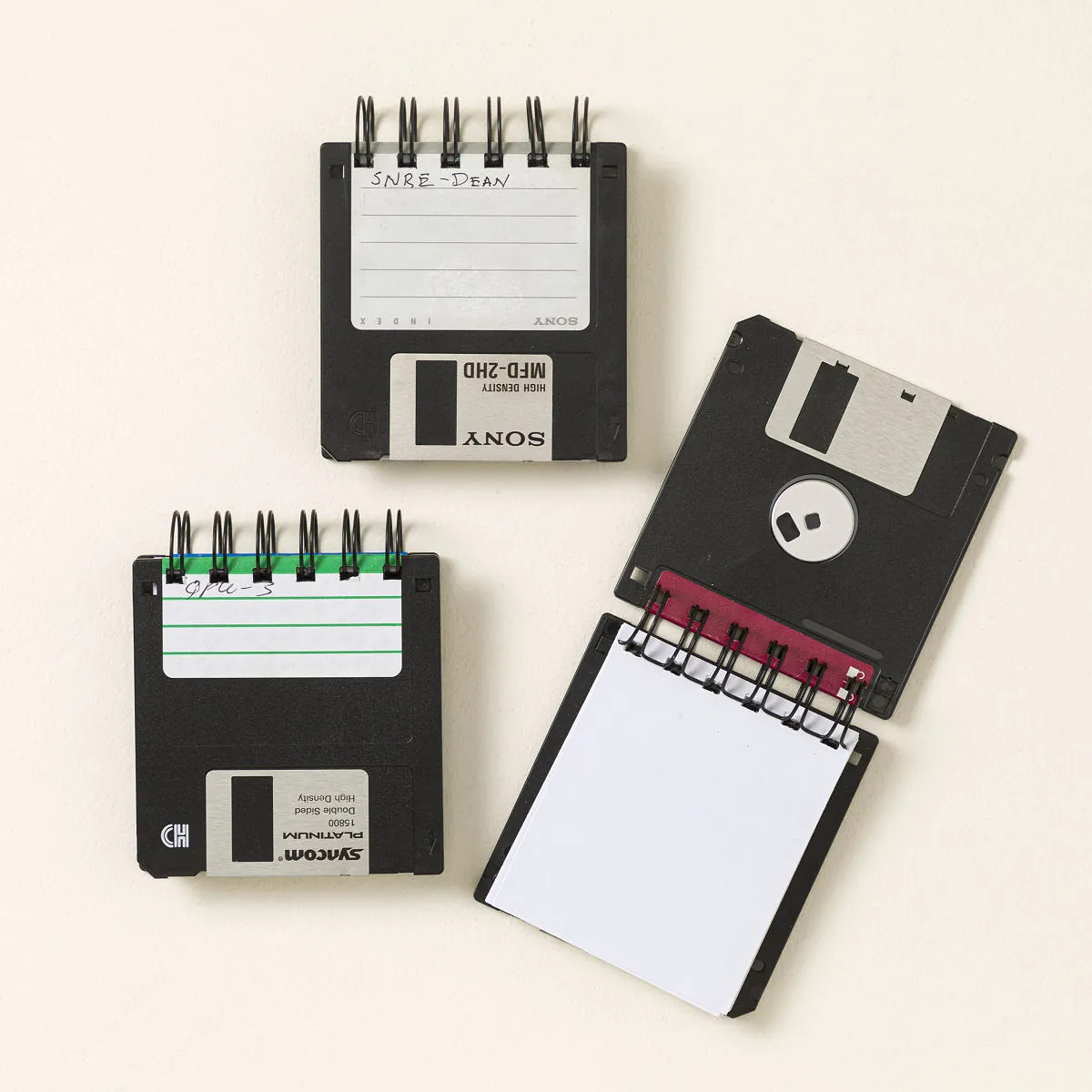Upcycled Floppy Disk Notebooks - Set of 3 | UncommonGoods