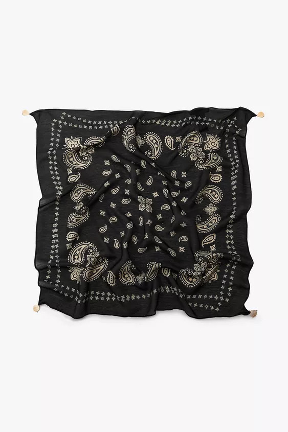 MODAL SCARF WITH PEARL PRINT | Zara US