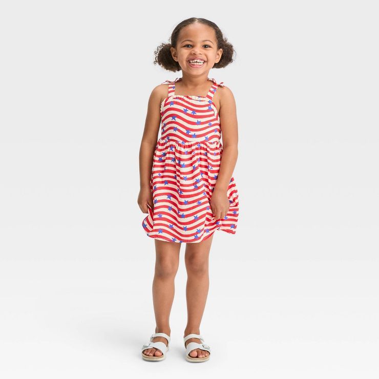 Toddler Girls' Star Tie-Dye Sleeveless Shoulder Dress - Cat & Jack™ | Target