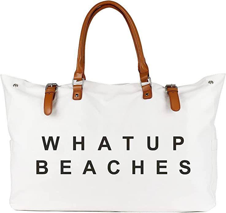 Lamyba Beach Tote Bag for Women Waterproof Sandproof | Amazon (US)