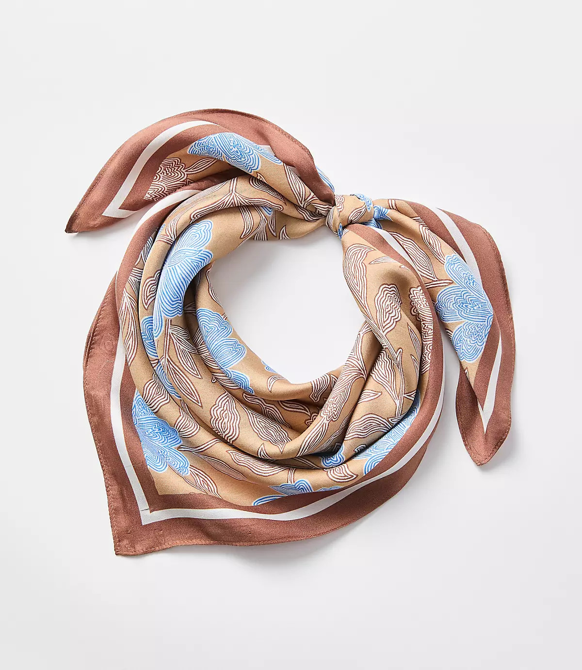 Floral Silk Square Scarf | LOFT
