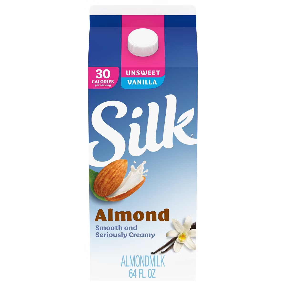 Silk Unsweetened Vanilla Almond Milk - 0.5gal | Target