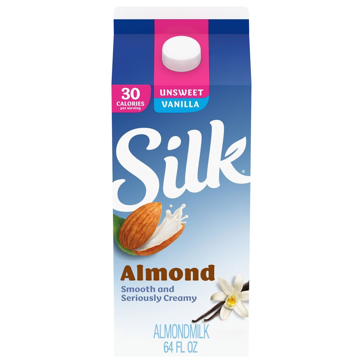 Silk Unsweetened Vanilla Almond Milk - 0.5gal | Target