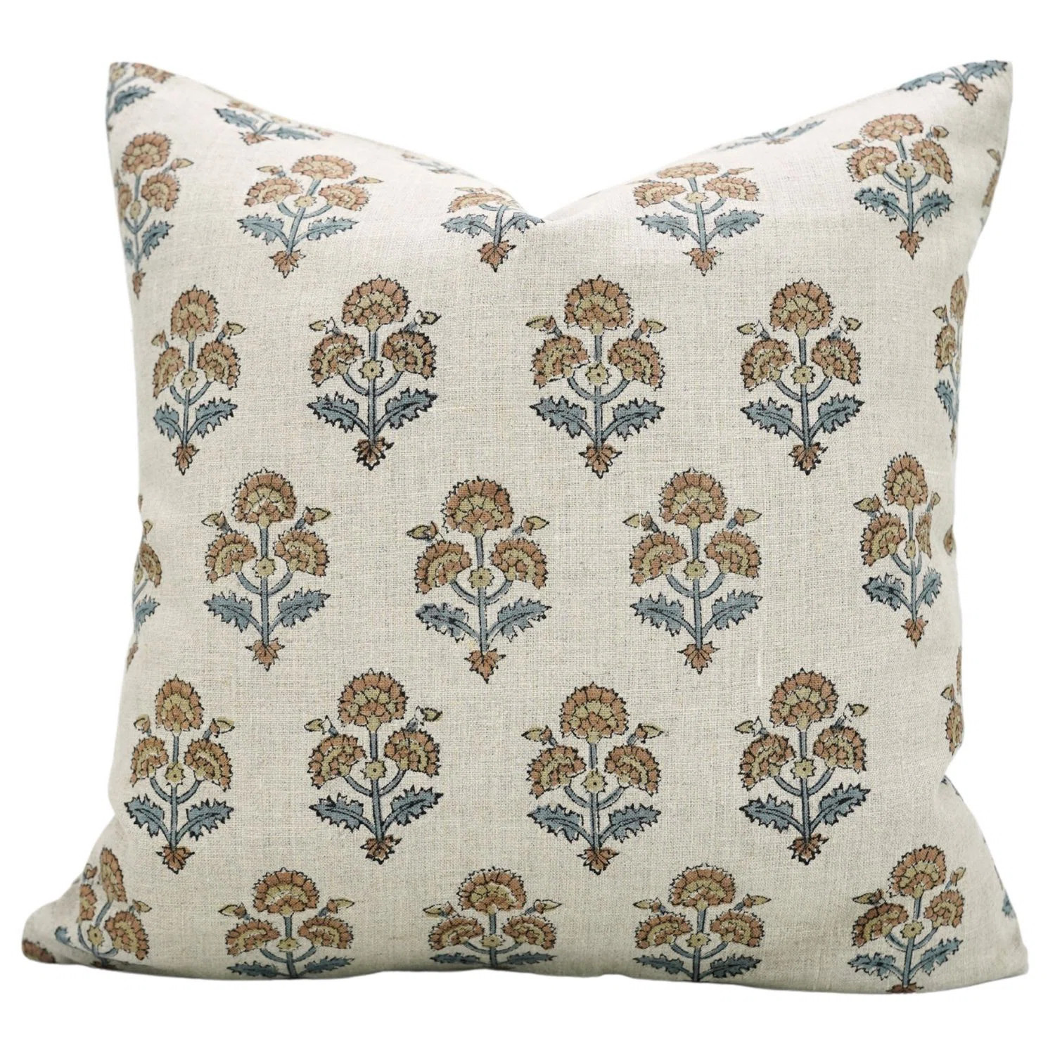 Fabdivine Artistic Hand Block  Print Pure Linen Throw Pillow Cover -Traffic light | Wayfair | Wayfair North America