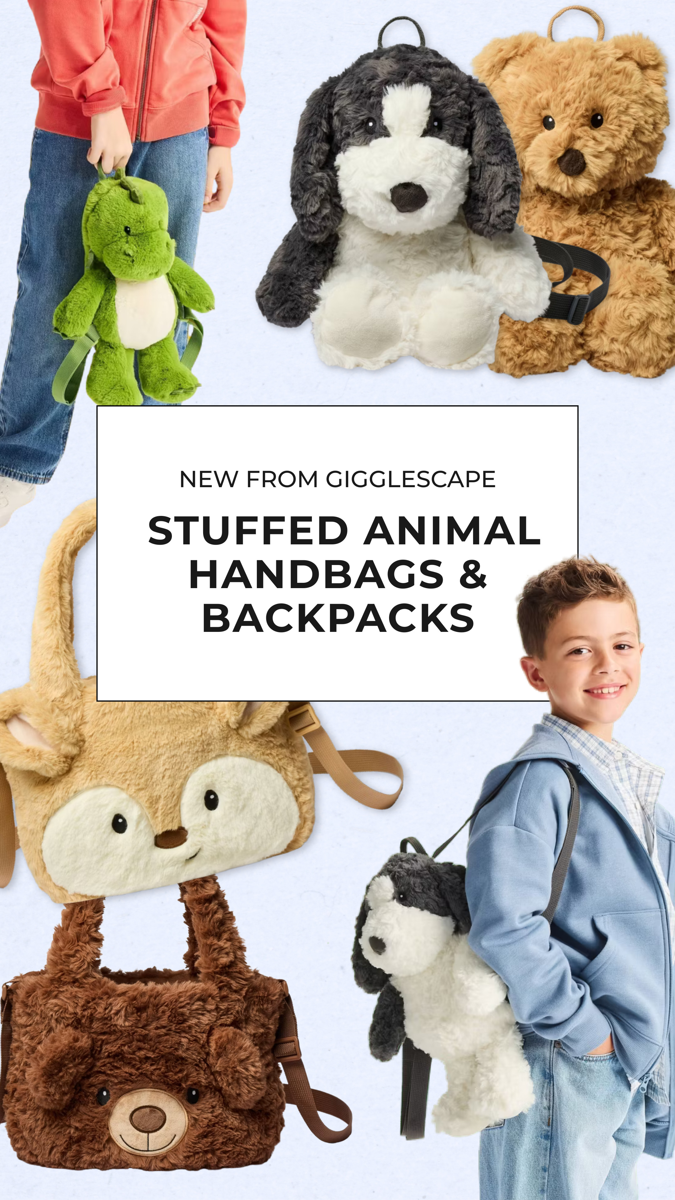 Your child's stuffie doubles as a bag with these beary cute NEW Gigglescape stuffed-animal backpacks & handbags! 🧸 

 #LTKKids