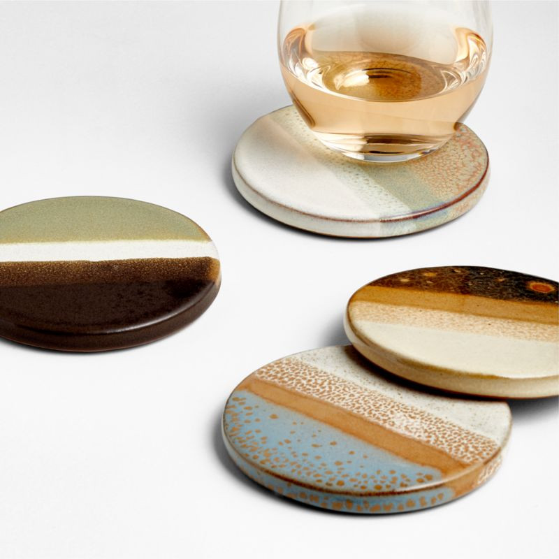 Painterly Coasters, Set of 4 + Reviews | Crate & Barrel | Crate & Barrel
