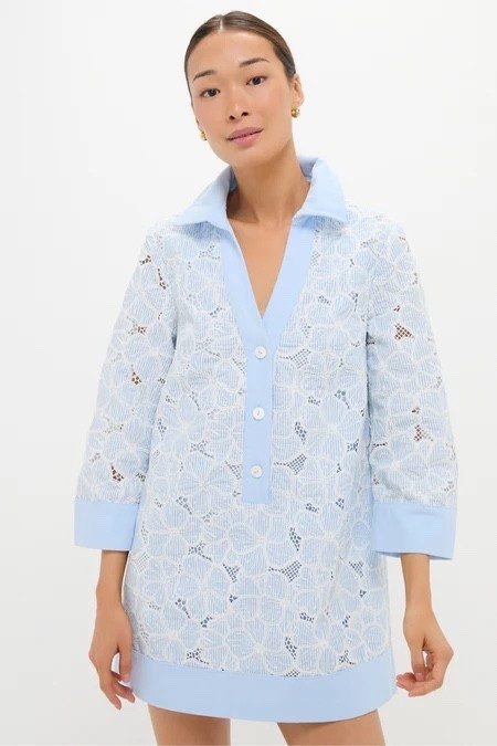 Back in stock!! Blue Floral Lace Dress 💙