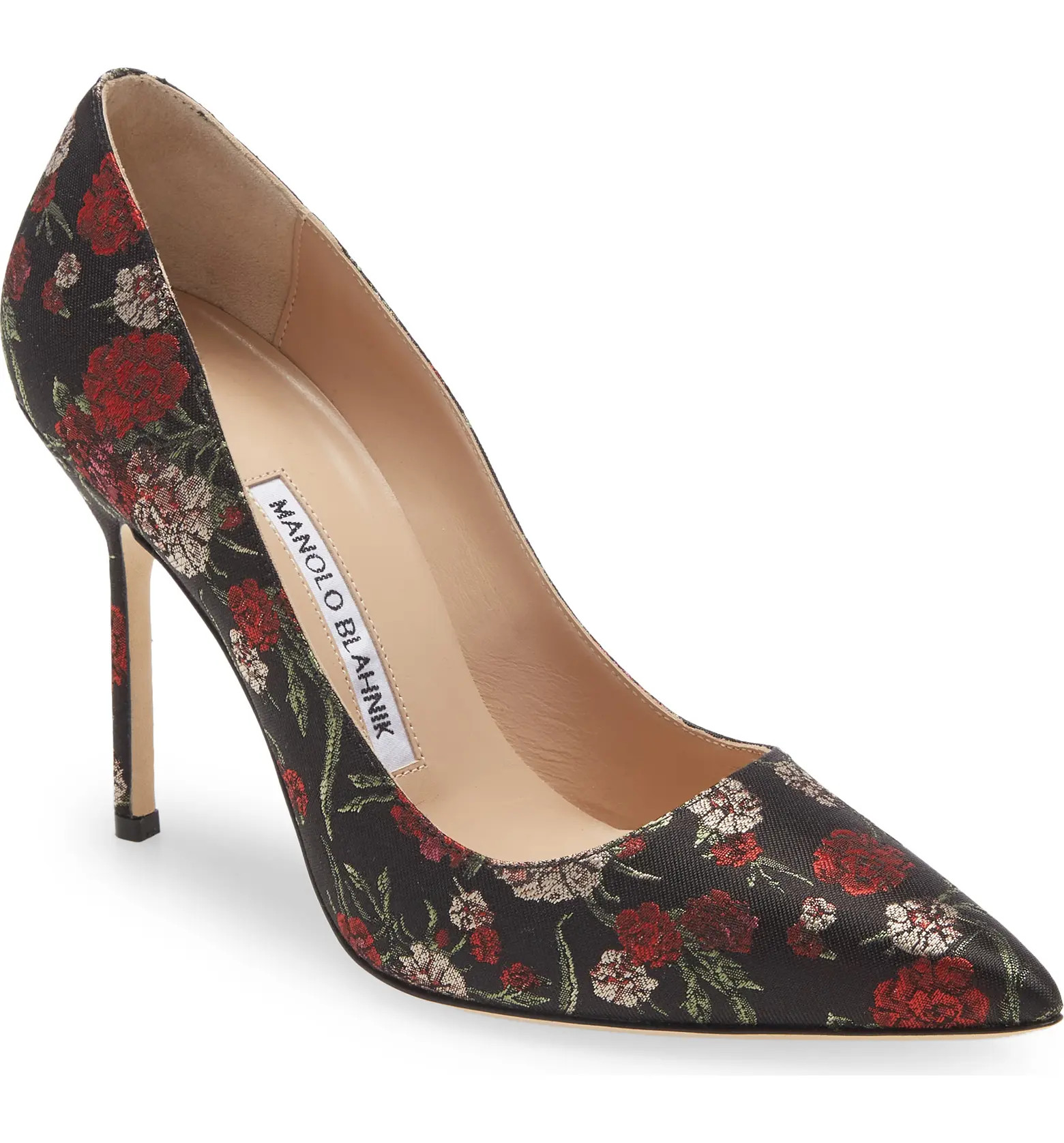 BB Floral Pointed Toe PumpMANOLO BLAHNIK | Nordstrom