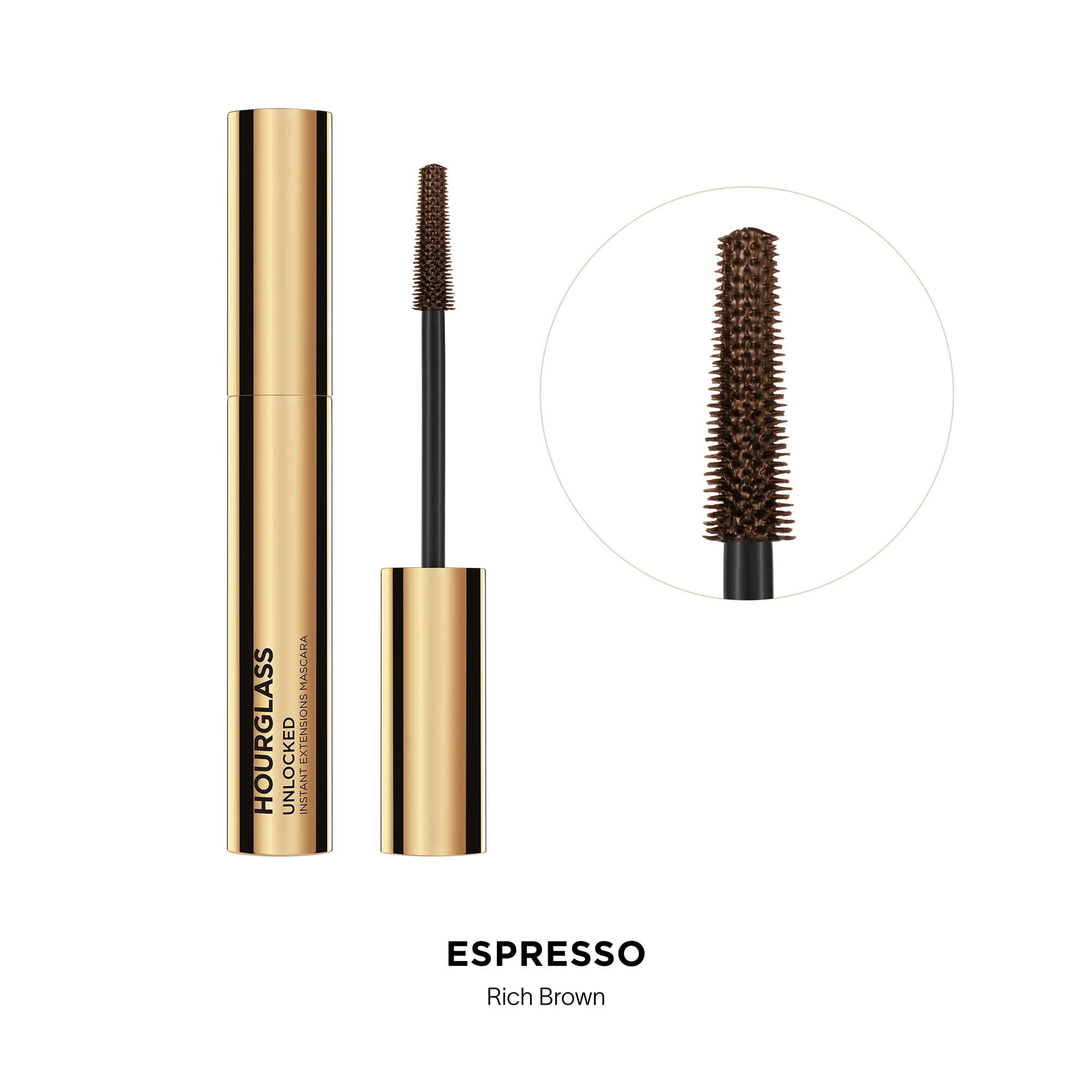 Hourglass Cosmetics Unlocked Instant Extensions Mascara 0.35 FL oz Espresso Long Wearing | Hourglass Cosmetics