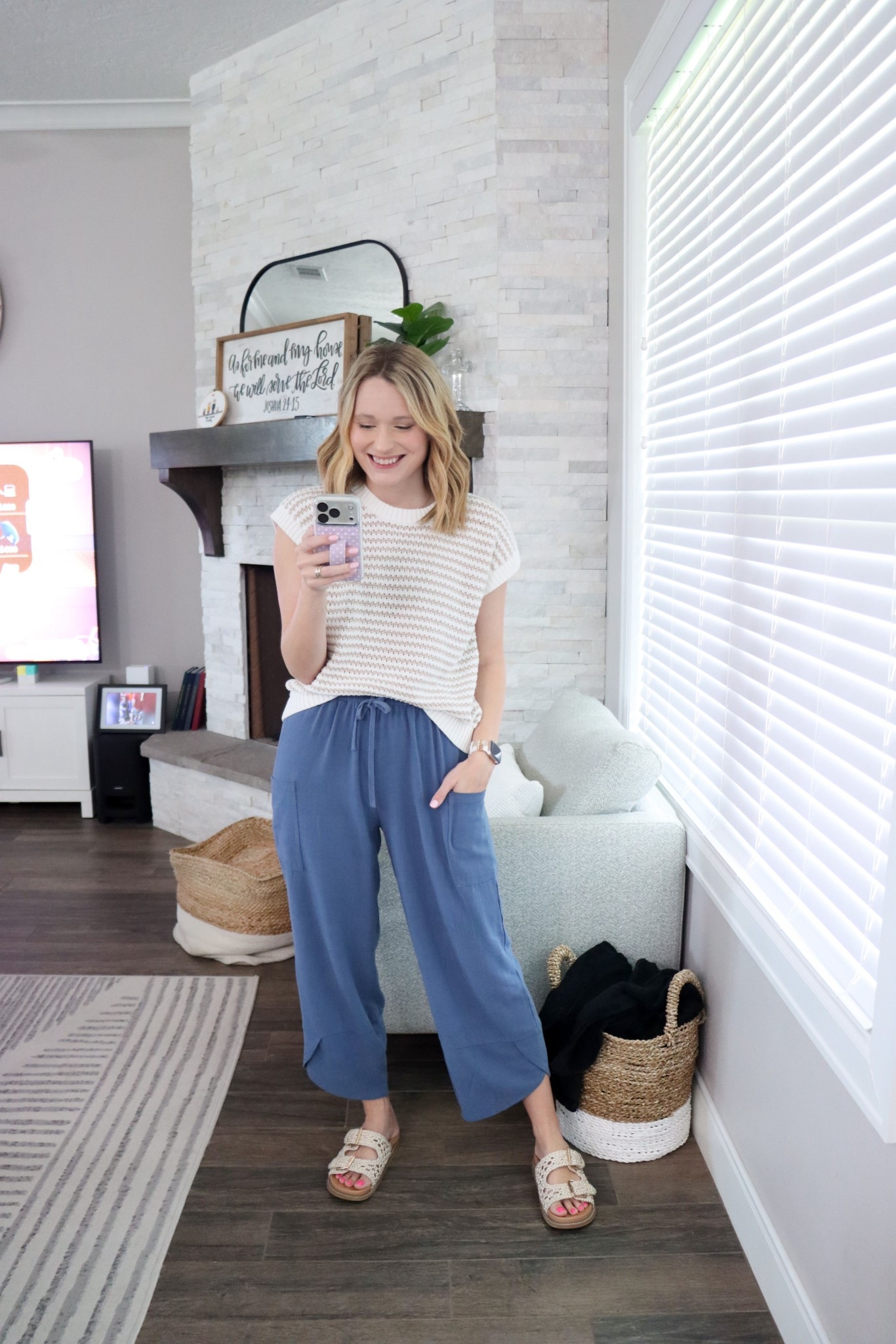 Amazon spring ootd! These pants are so light and airy! Perfect to wear this spring as we transition to summer! 

#LTKootd #LTKSeasonal #LTKmomlife