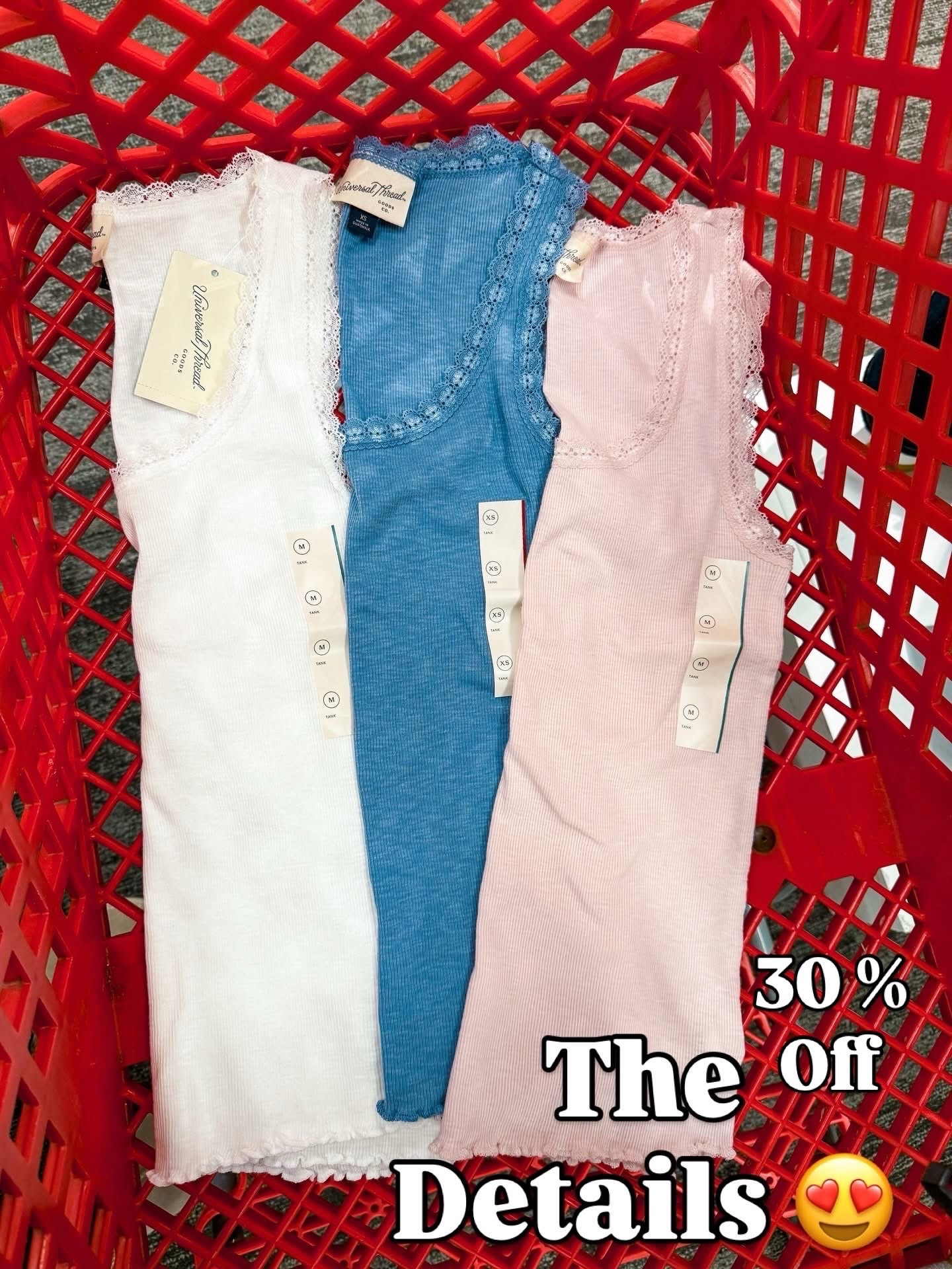 @Target spring sale! 30% off these lace tanks 

#LTKgrwm #LTKSaleAlert #LTKootd