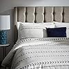 Rivet Distressed Global Arrow Stripe Duvet Comforter Cover Set, Full / Queen, 90" x 90", White / ... | Amazon (US)