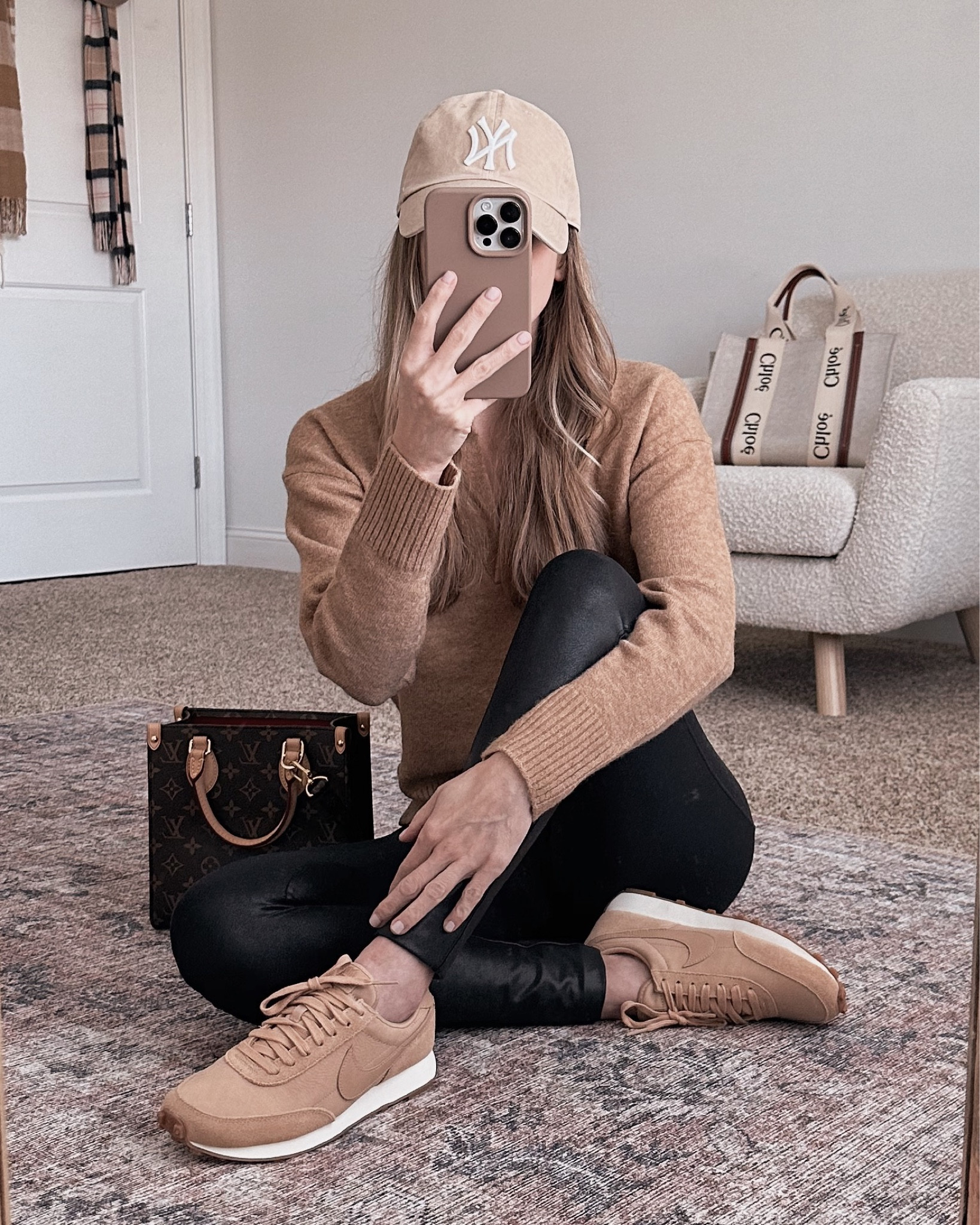 Nike sneakers with faux leather leggings 

#LTKfit #LTKHoliday #LTKshoecrush