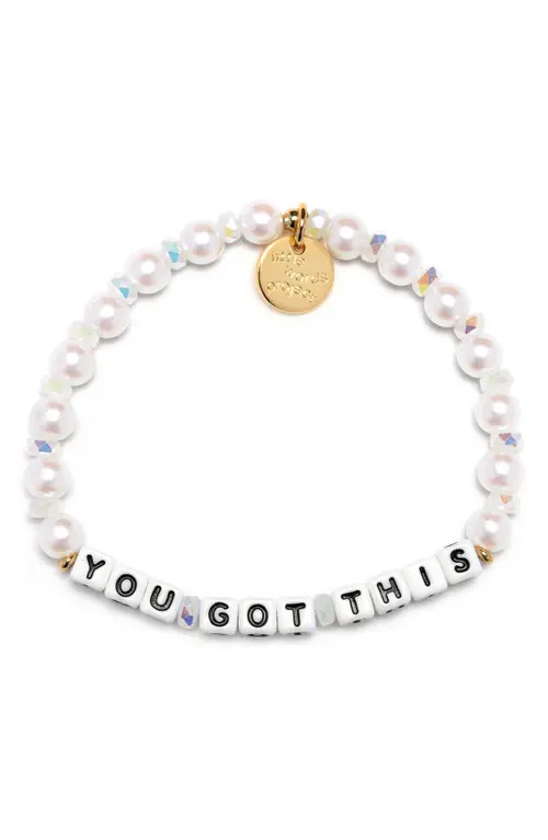 Little Words Project You Got This Beaded Stretch Bracelet in White at Nordstrom, Size Small | Nordstrom