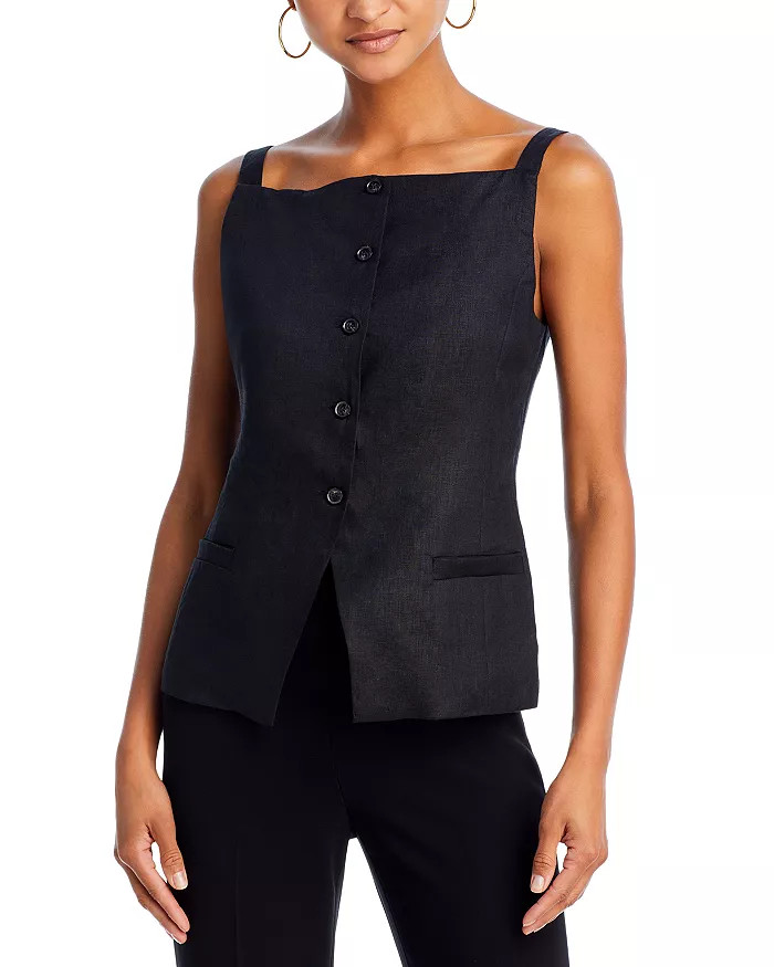 Button Up Square Neck Vest | Bloomingdale's (US)