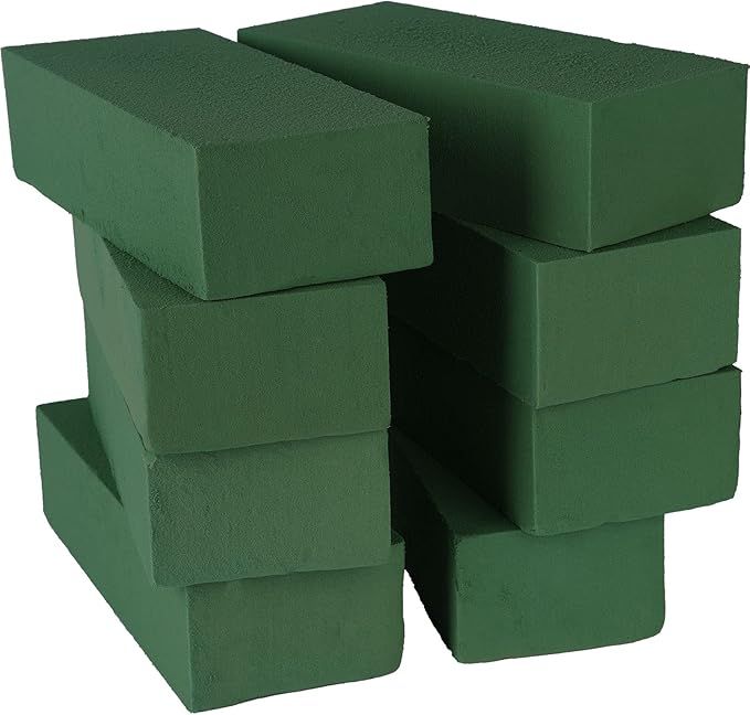 8PCS Floral Foam Blocks Wet Green Flower Foam Bricks Arrangement Supplies for Artificial or Fresh... | Amazon (US)