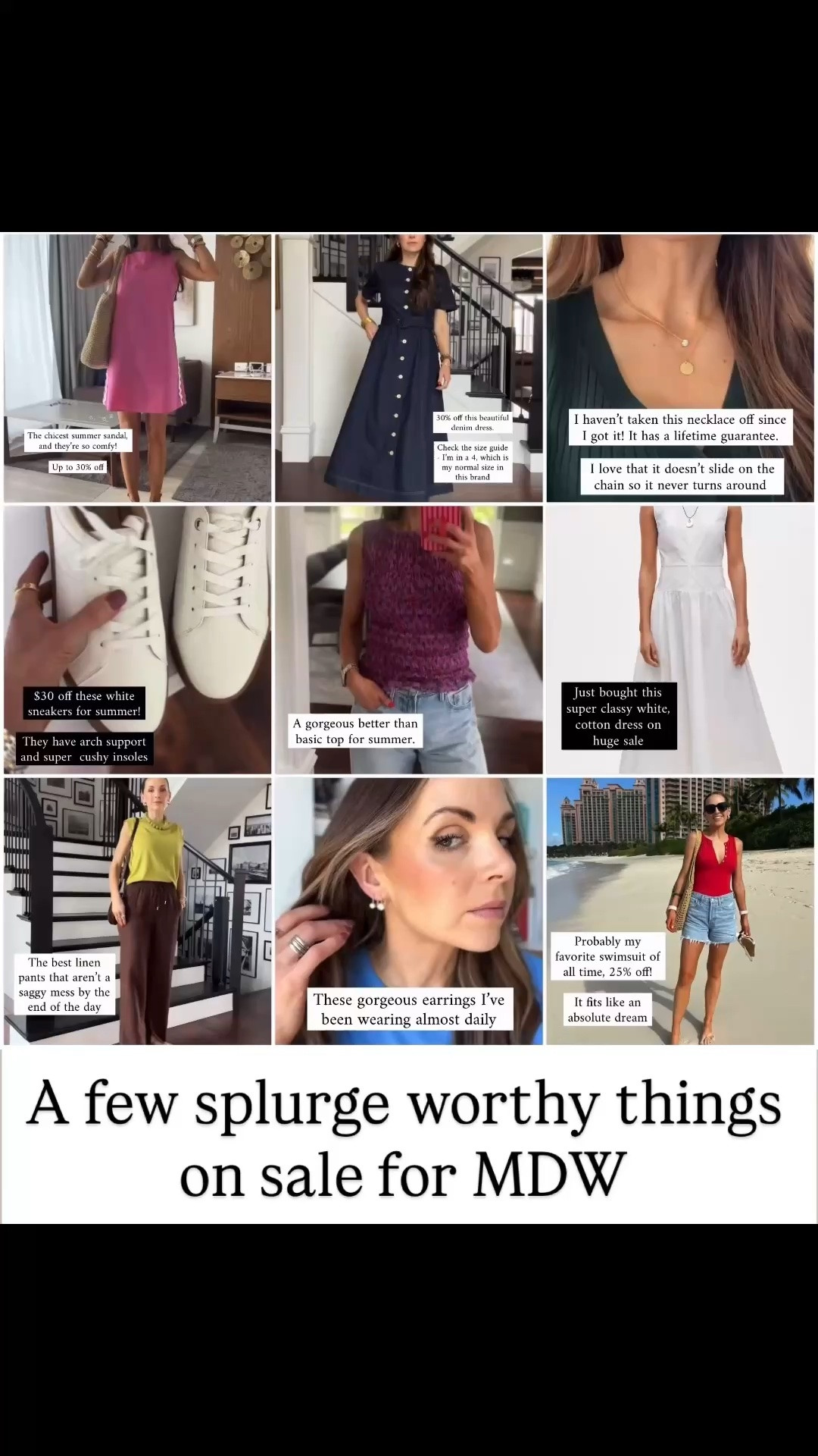Splurge worthy pieces on sale for Memorial Day weekend!