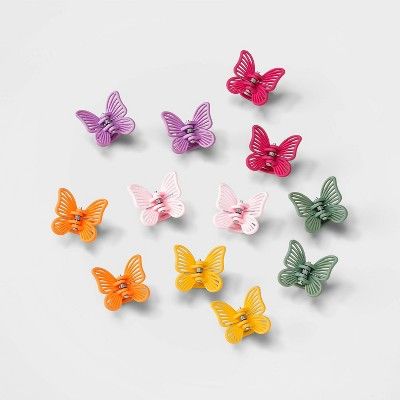 Girls' 12pk Butterfly Claw Clips - art class™ | Target