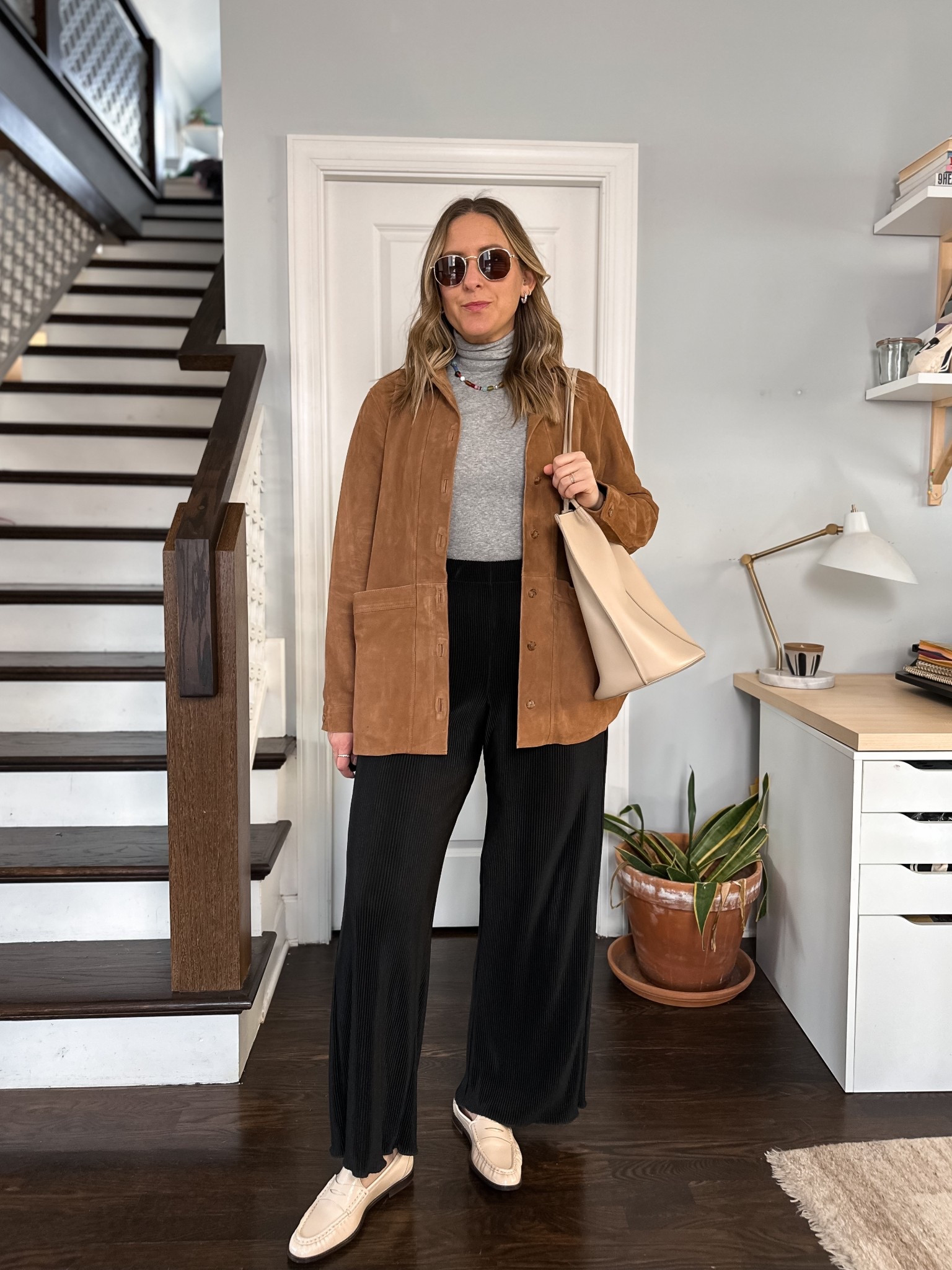 Size up one in the jacket. Pants are the pace pants from darling, code: MICHELLET15. Shoes are from Zara  

#LTKItBag #LTKStyleTip #LTKShoeCrush