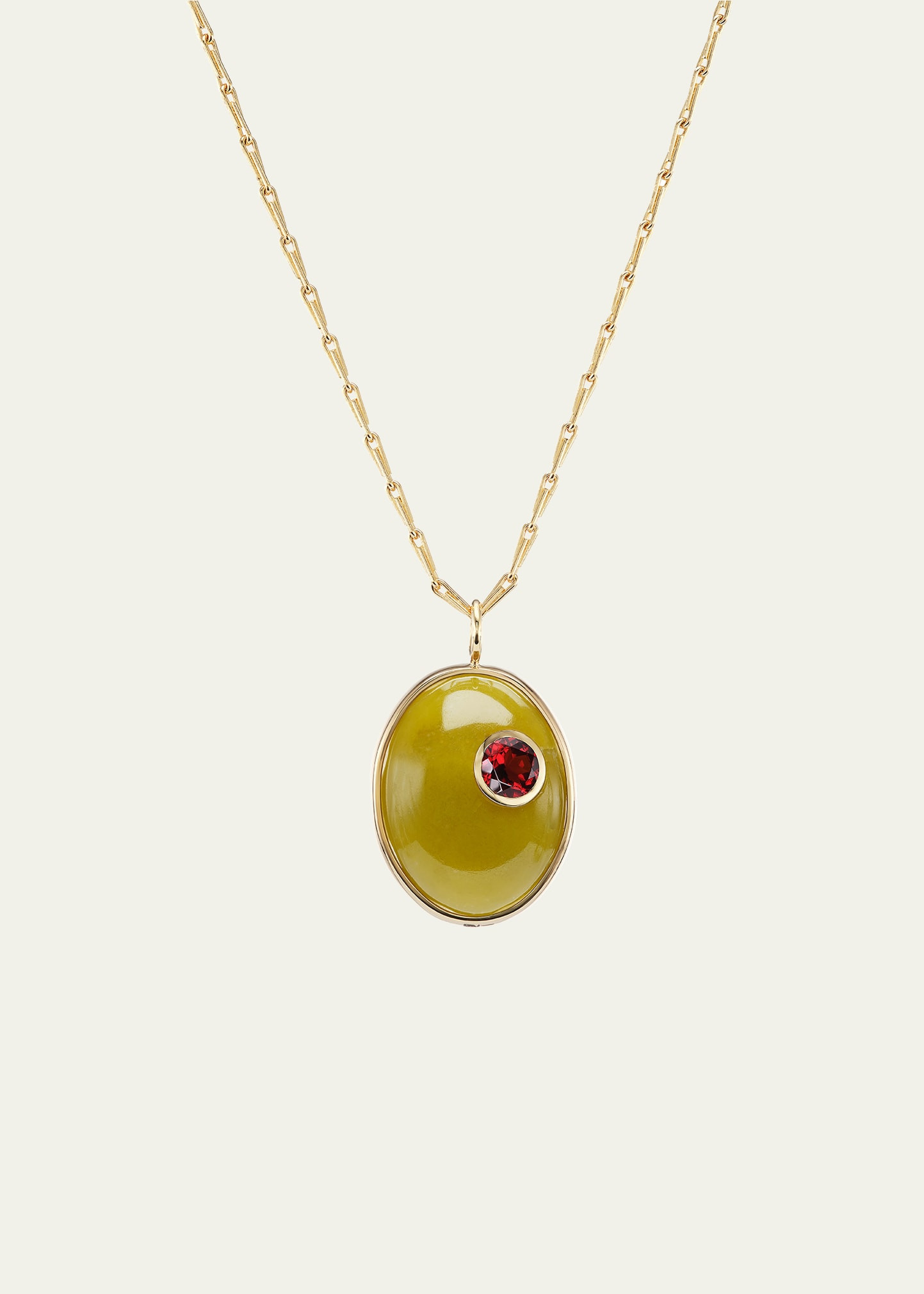18K Yellow Gold Olive Pendant Necklace | Bergdorf Goodman