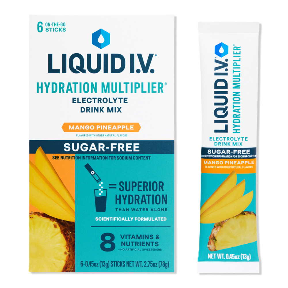 LIQUID I.V. Hydration Multiplier Electrolyte Drink Mix Sugar Free Mango Pineapple | Ulta