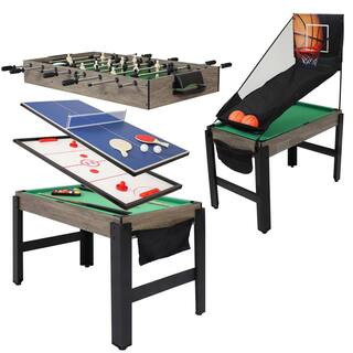 Sunnydaze Decor Sunnydaze Modern Rustic Style 5-in-1 Multi-Game Table in Gray EG-072 - The Home D... | The Home Depot