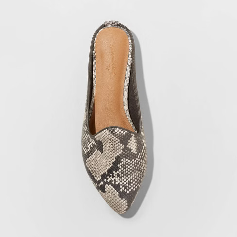 Women's Faux Leather Printed Mules - Universal Thread™ | Target