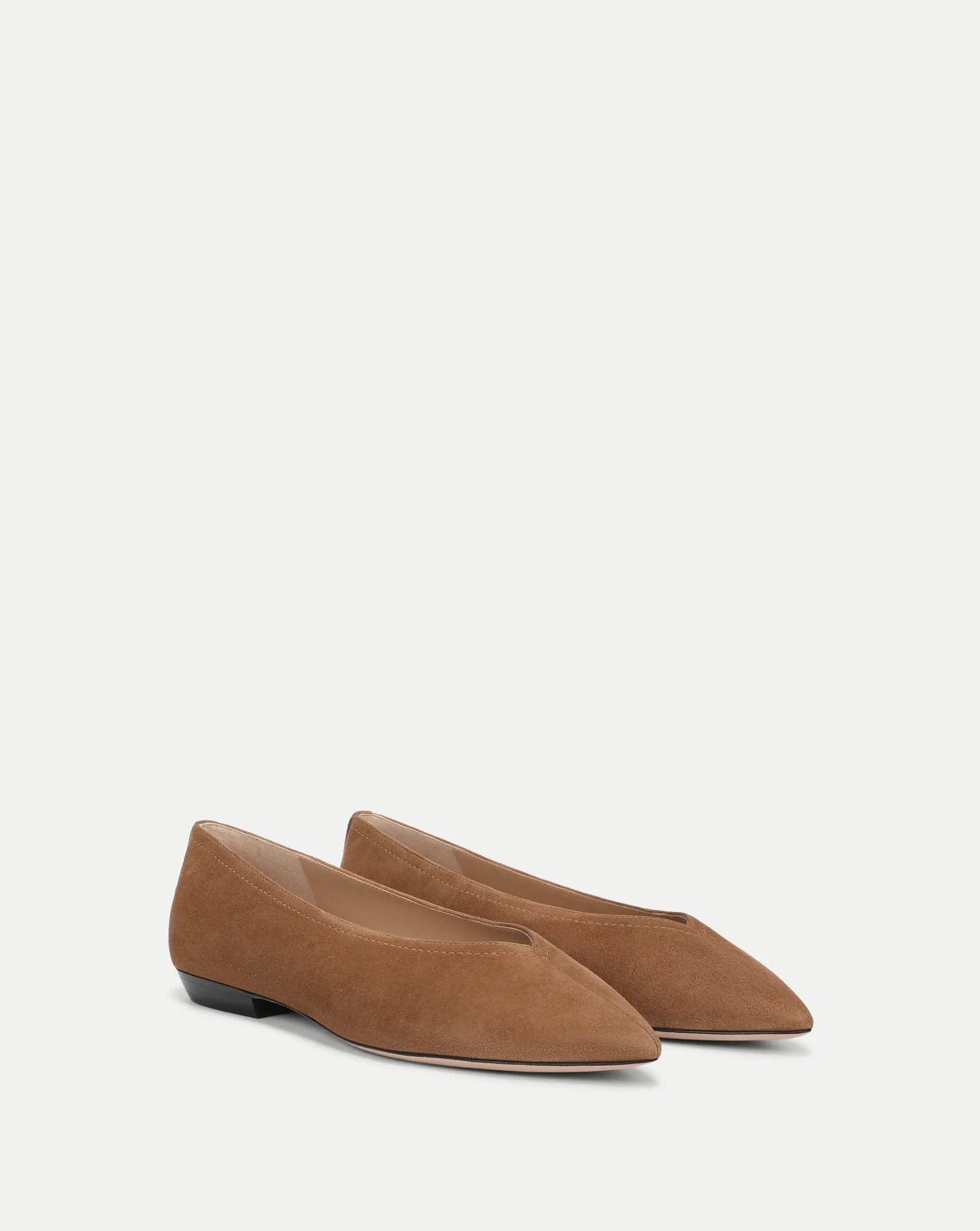 Bancroft Suede Flat in Chestnut | Veronica Beard | Veronica Beard