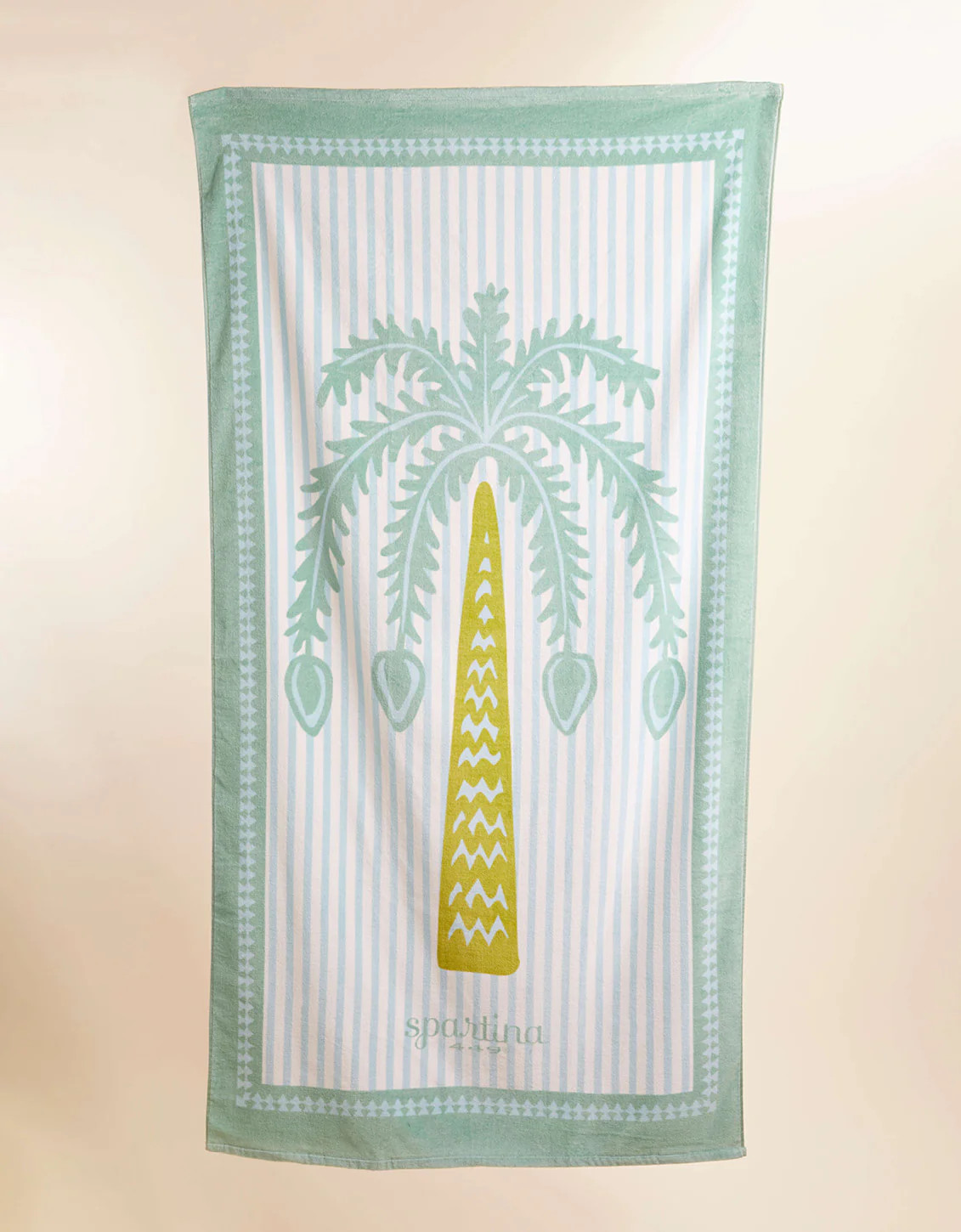 Beach Towel Palm Stripe Sea Foam | Spartina 449