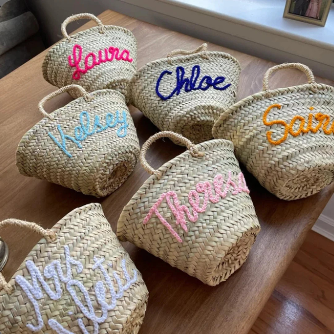 PERSONALIZED straw moroccan basket,bridal shower bags,customized straw bags,custom beach bag,stra... | Etsy ROW