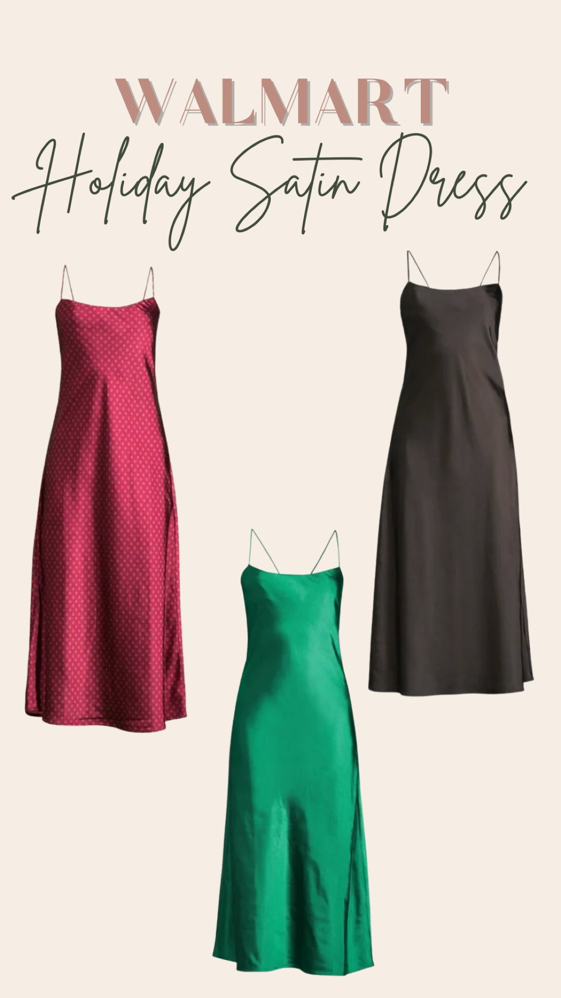 Walmart holiday satin dress, midi dress, maxi dress, affordable style, Walmart fashion 

#LTKHoliday #LTKSeasonal #LTKstyletip