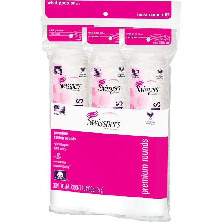 Premium White Cotton Rounds Value Pack, 300 Count. | Walmart (US)