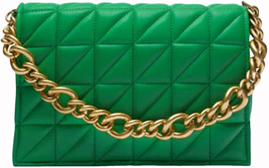 Ladies Rhombus Chain Shoulder Bag Temperament Chain Strap Leisure Bag for Working Travel Dating W... | Amazon (US)