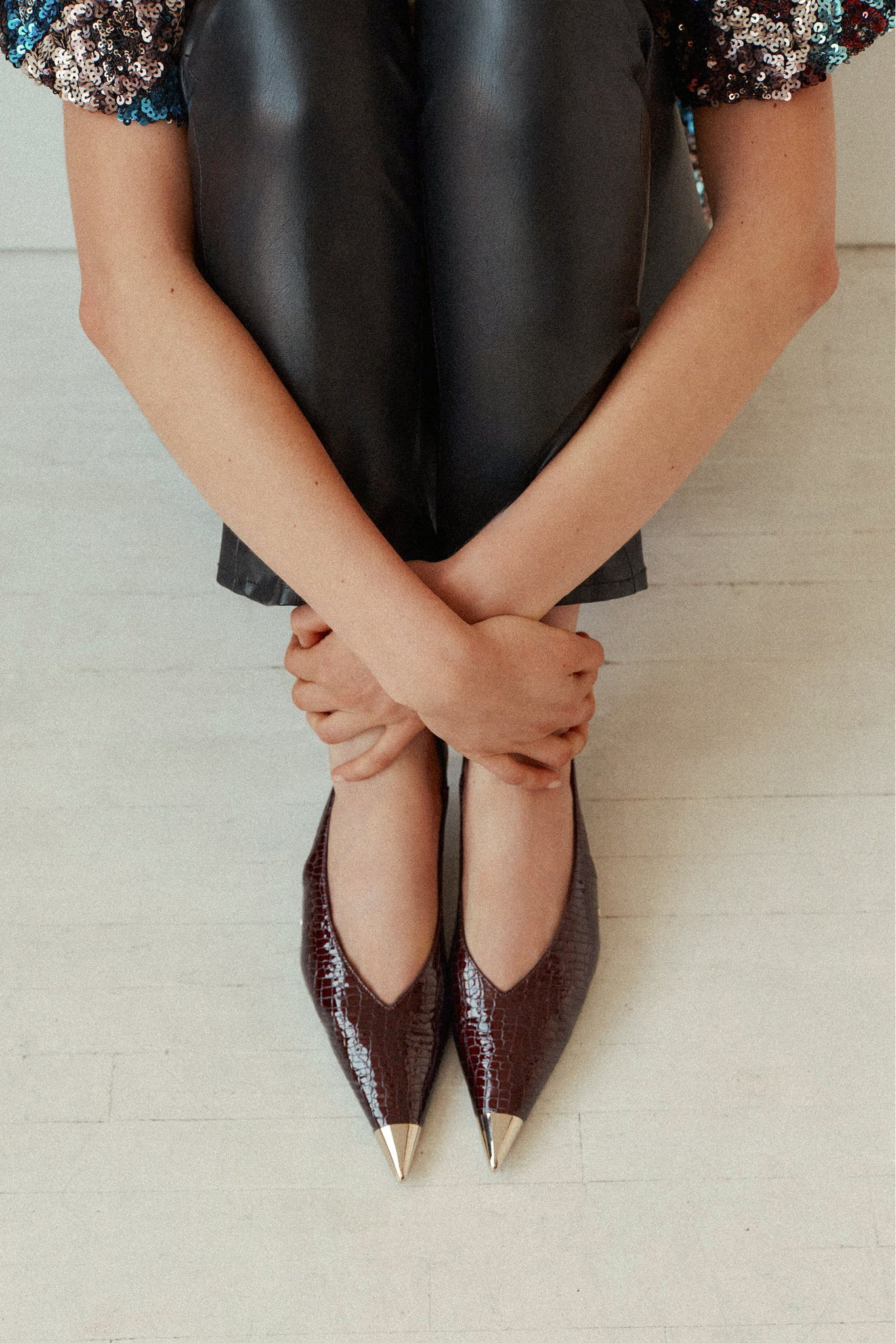 Burgundy Nina Heels with Metal Toe Cap | Tuckernuck (US)