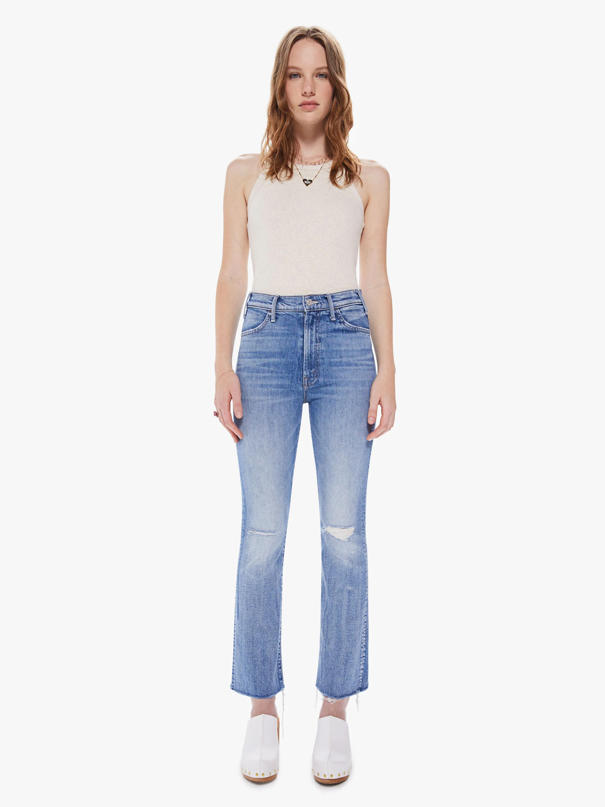 THE HUSTLER ANKLE FRAY - CRASHING HARD | Mother Denim