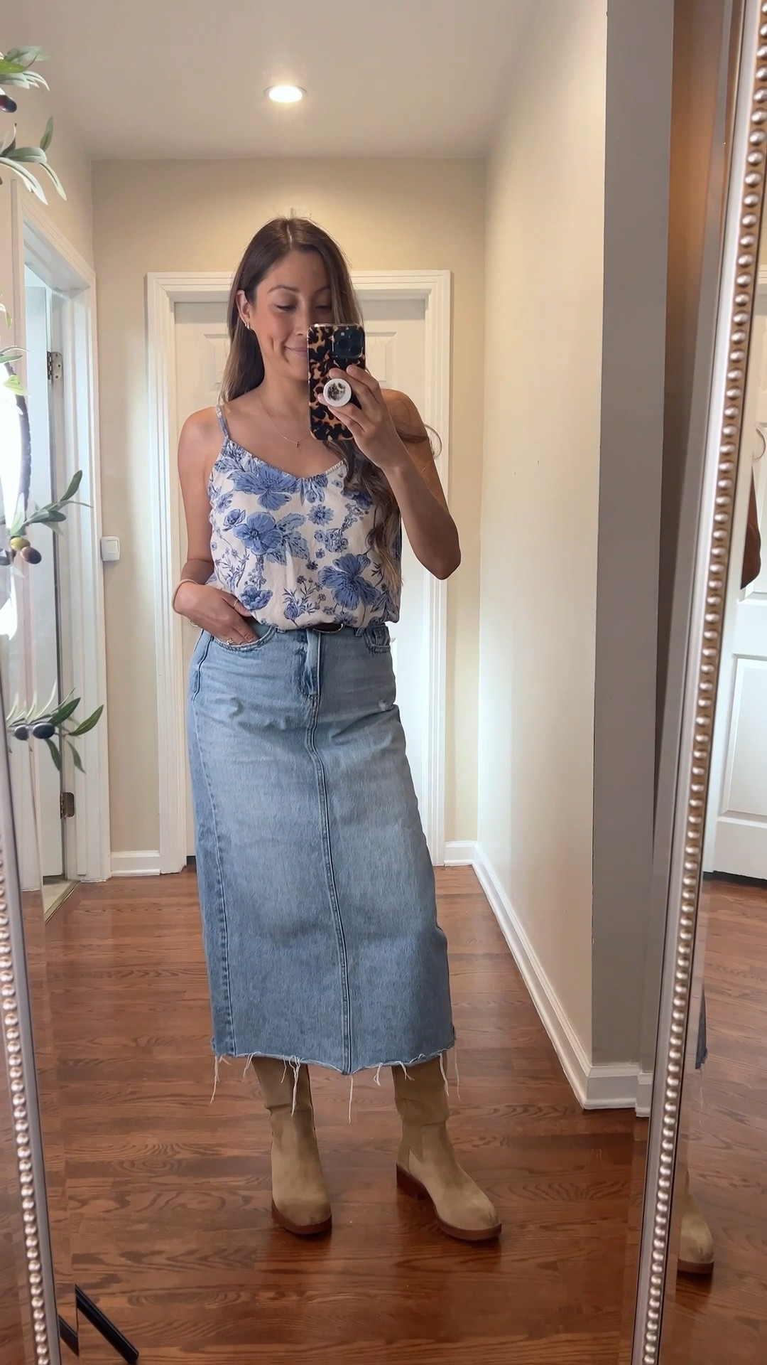 Today’s fit check for a coffee cart casual theme birthday party! #fallboots #boots #denimskirt #falloutfit 

#LTKOver40 #LTKFindsUnder100 #LTKSaleAlert