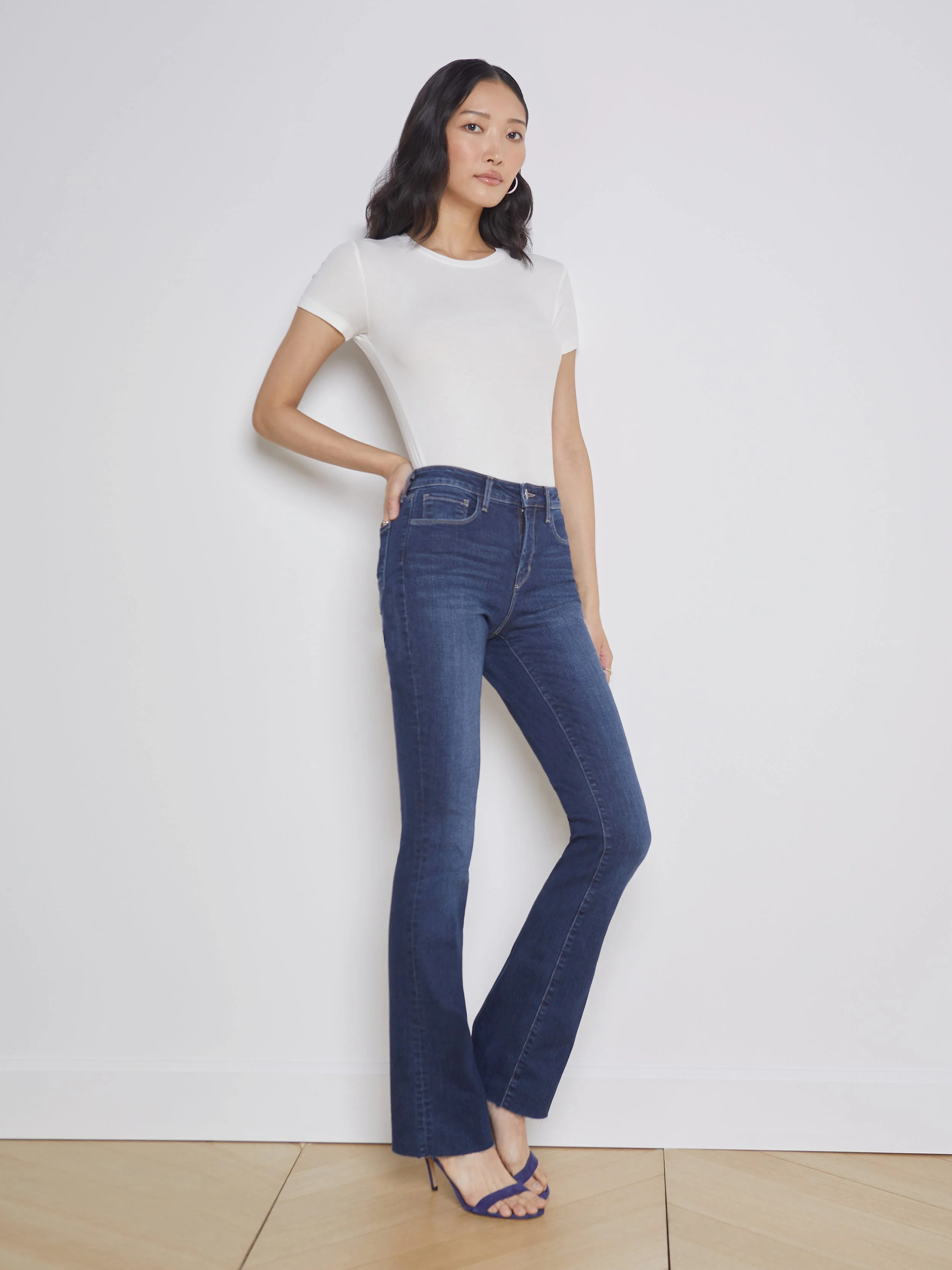 L'AGENCE Ruth High-Rise Straight-Leg Jean In Venus | L'Agence