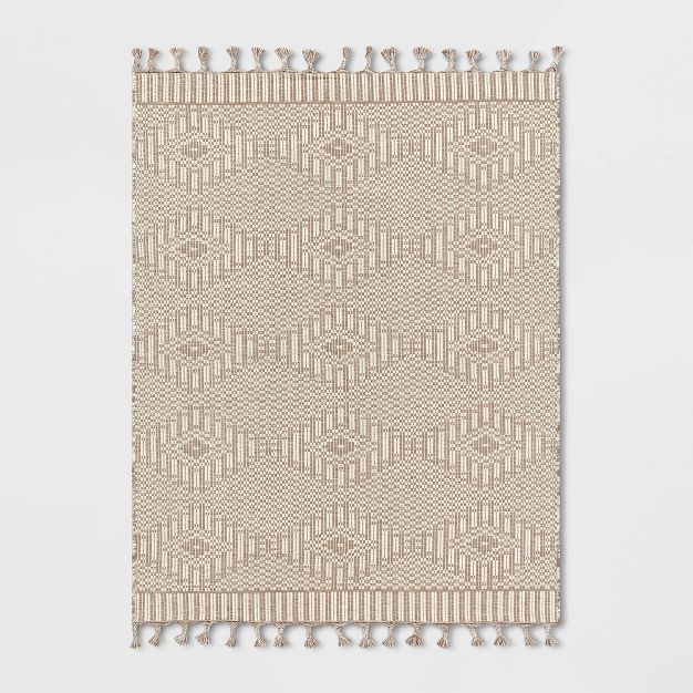 Diamond Outdoor Rug with Fringe - Threshold™ designed with Studio McGee | Target