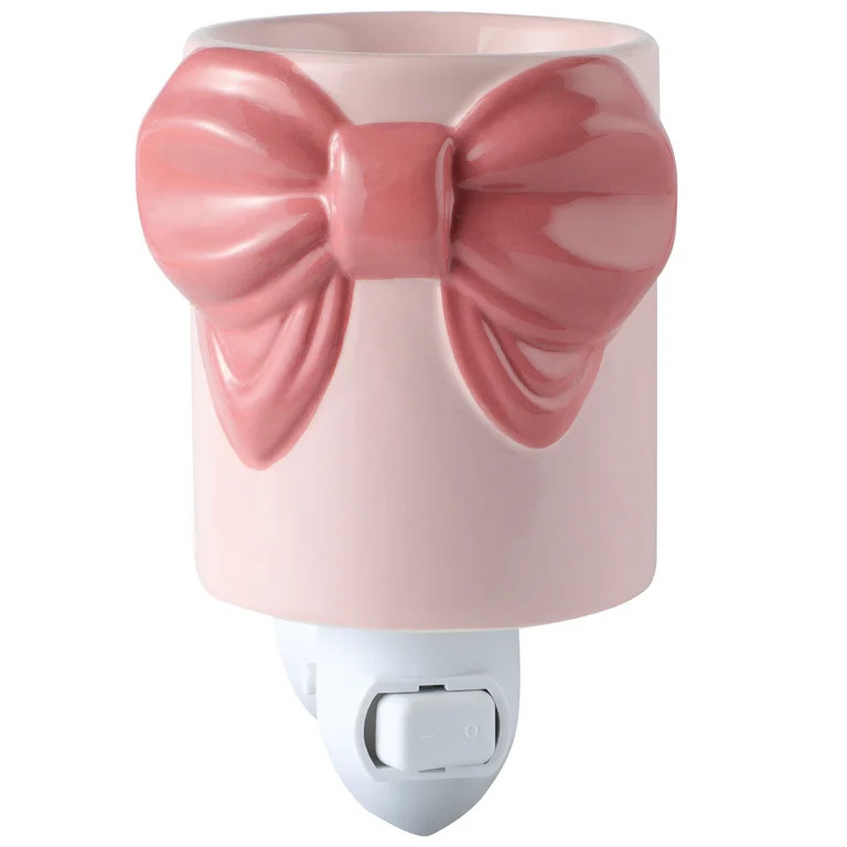 Mainstays Pink Bow Plug-in Wax Melt Warmer with LED Light | Walmart (US)