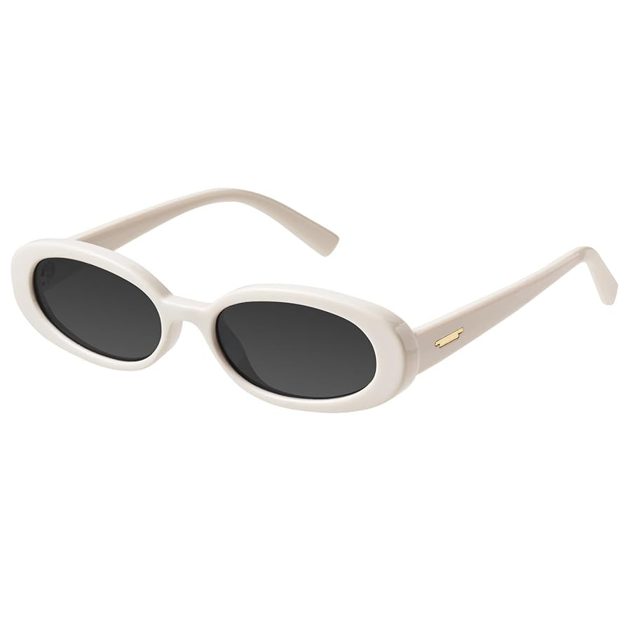 mosanana Retro Tiny Oval Sunglasses for Women with Small Face Narrow Style MS52360 | Amazon (US)