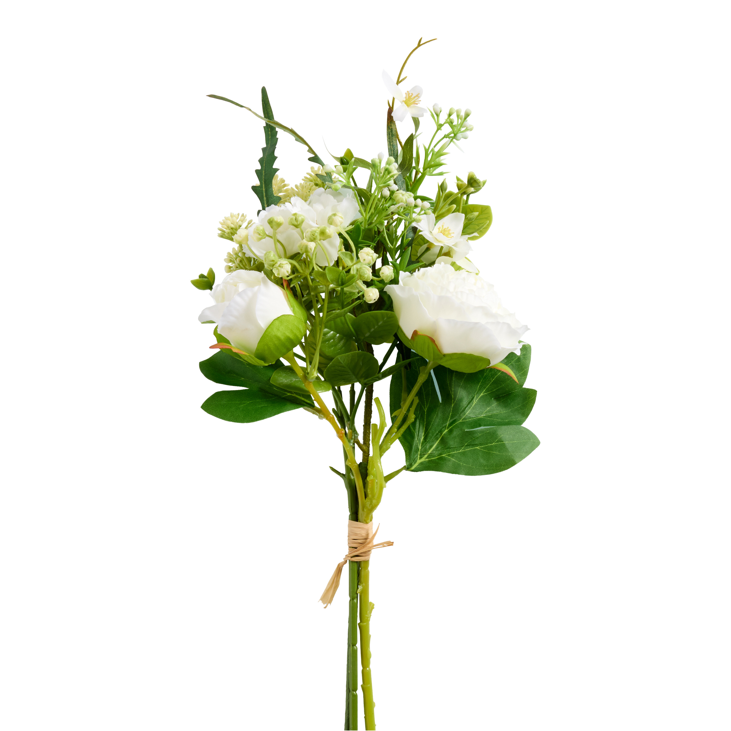 White Faux Mixed Peony Bunch | World Market
