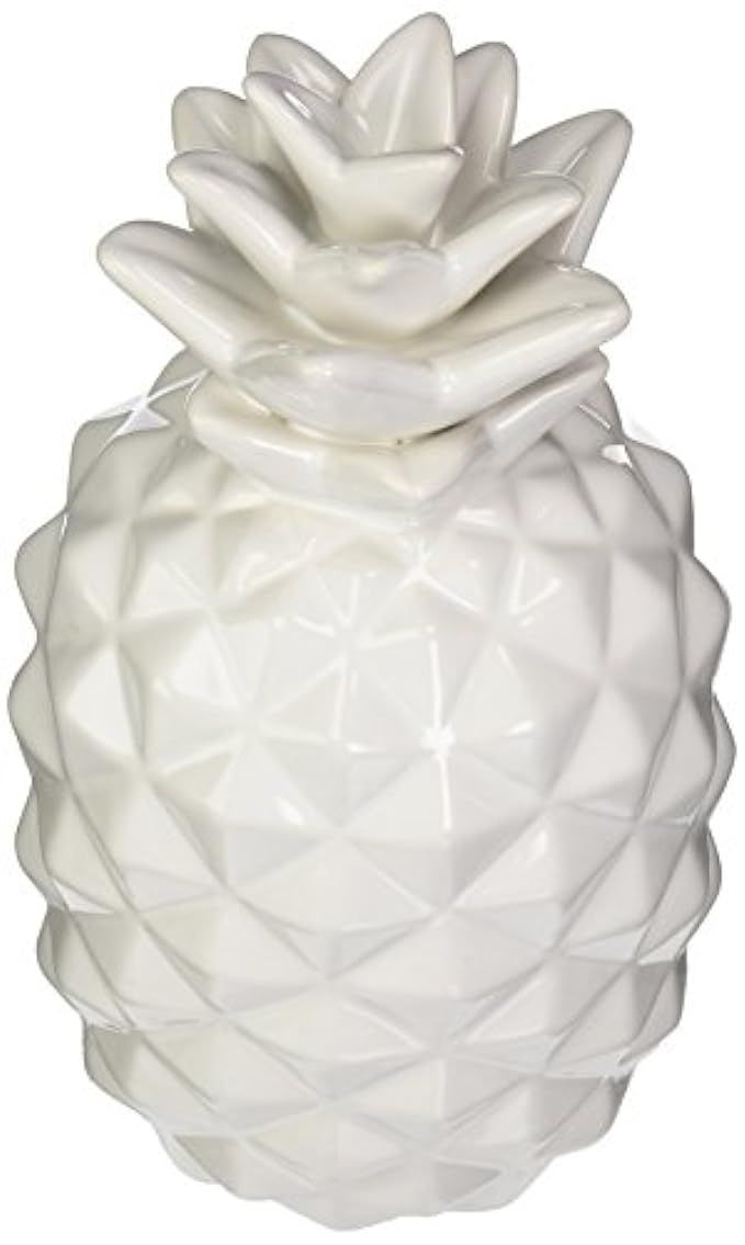 Urban Trends Ceramic Pineapple Figurine SM Gloss Finish White | Amazon (US)