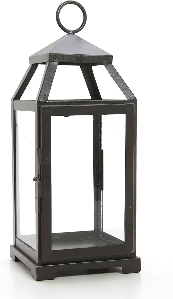 Hosley® 14 Inch High Large Clear Glass Iron Classic Style Lantern Elegant Candle Holder for Home... | Amazon (US)