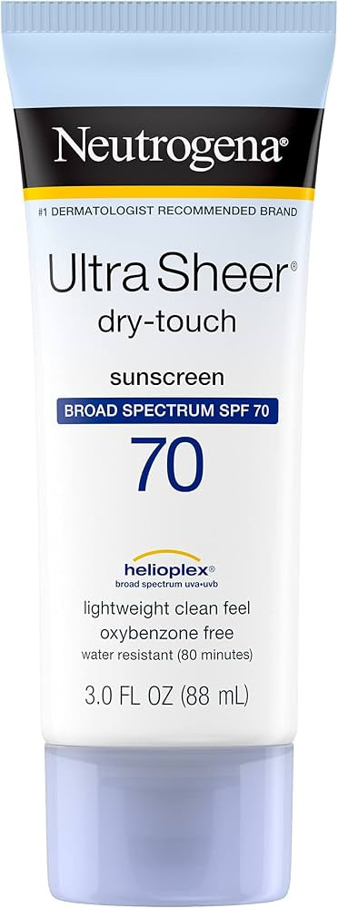 Neutrogena Ultra Sheer Dry-Touch Water Resistant and Non-Greasy Sunscreen Lotion with Broad Spect... | Amazon (US)