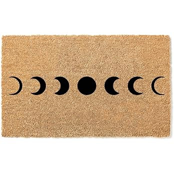 Moon Phases Door Mat | Lunar Phases | Space Doormat | Premium Quality, Thick 100% Coir Coconut Hu... | Amazon (US)