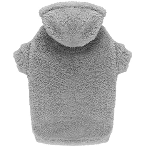 Fuzzy Dog Hoodie Dog Sweater Dog Clothes Warm Soft Cozy Dog Coats Hooded Sweatshirt Fleece Large Dog Sweater Dog Hoodies for Large Dogs(Grey-L) | Amazon (US)