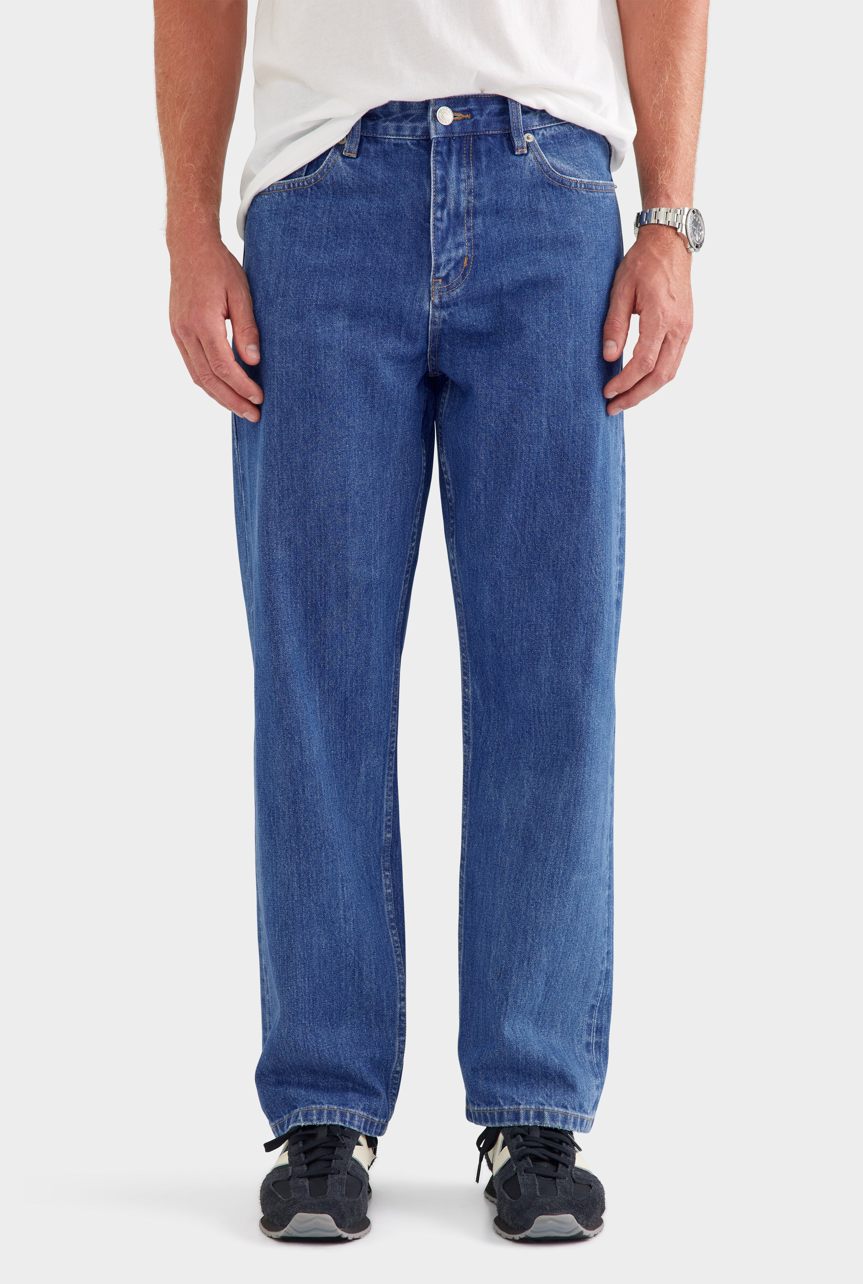 Straight Leg Denim Jean Mid Blue | Venroy | Venroy AU