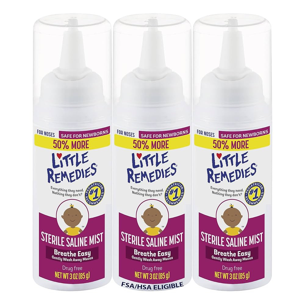 Little Remedies Sterile Baby Saline Nasal Mist, Safe for Newborns to Relieve Stuffy and Dry Noses... | Amazon (US)